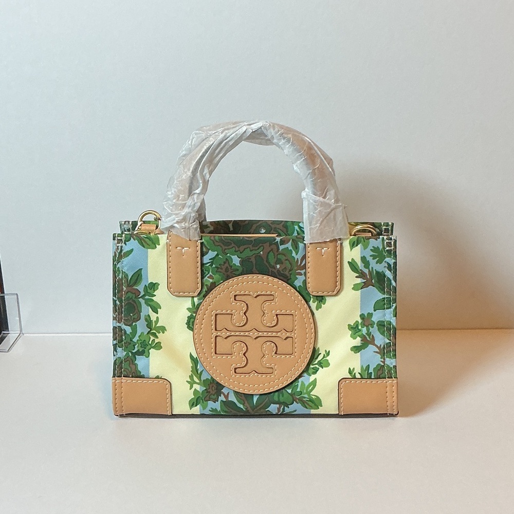 Tory Burch Ella Printed Mini Tote Crossbody Bag